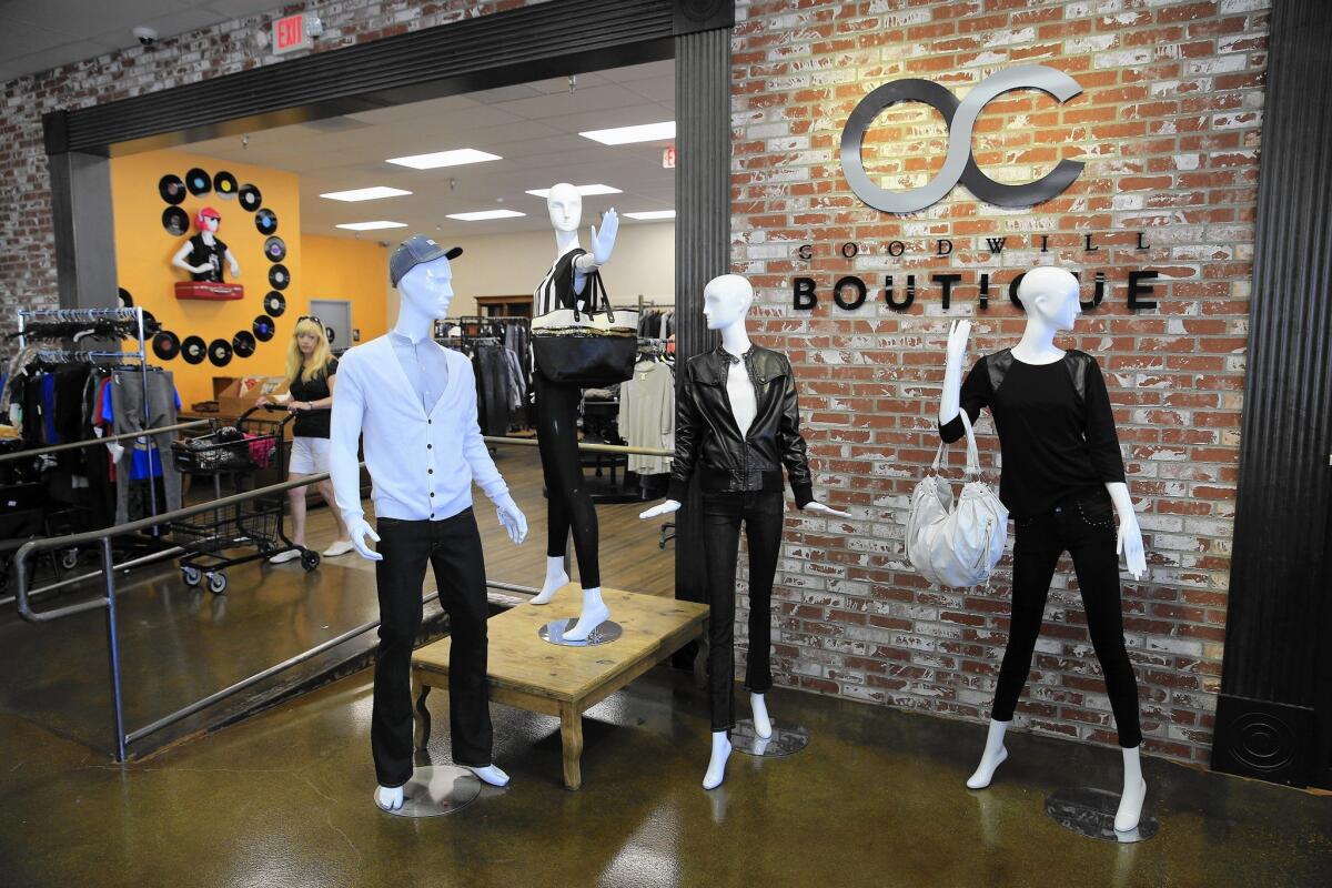 Goodwill goes upscale with new boutiques Los Angeles Times